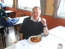 John had his jacket potato when things were quieter